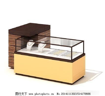 珠宝展示柜三维模型图片 打造奢华展台的艺术与科技