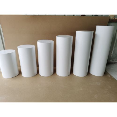 华方越圆形圆柱体立柱烤漆展台 艺术与工艺的完美融合